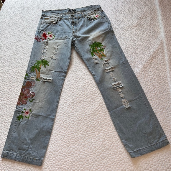 Dolce and Gabbana Embroidered Jeans - Picture 1 of 6